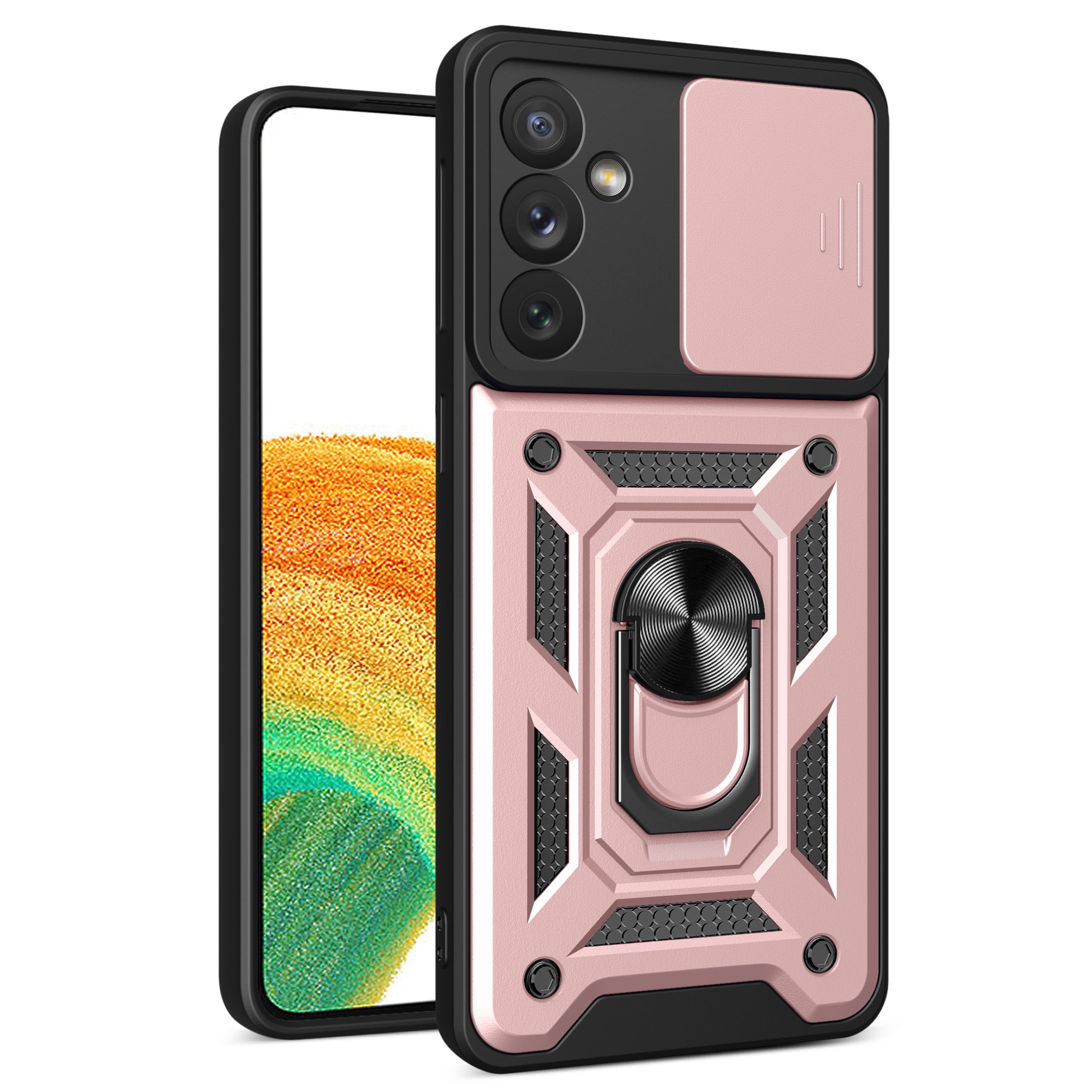For Samsung Galaxy A34 5G Shockproof TPU PC Case Ring Kickstand Slide Camera Protector Anti-Scratch Back Cover For Samsung Galaxy A34 5G Shockproof TPU PC Case Ring Kickstand Slide Camera Protector Anti-Scratch Back Cover